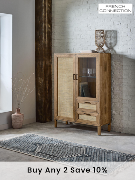 French Connection Mango Wood and Rattan Laredo Sideboard (611157) | £699