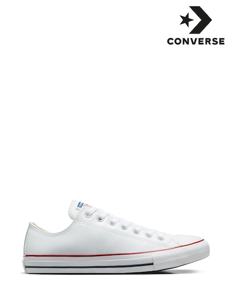 Converse White Leather Chuck Ox Trainers (611292) | £65