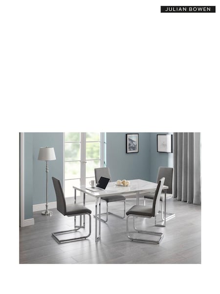 Julian Bowen Chrome Positano Dining Table (611656) | £400