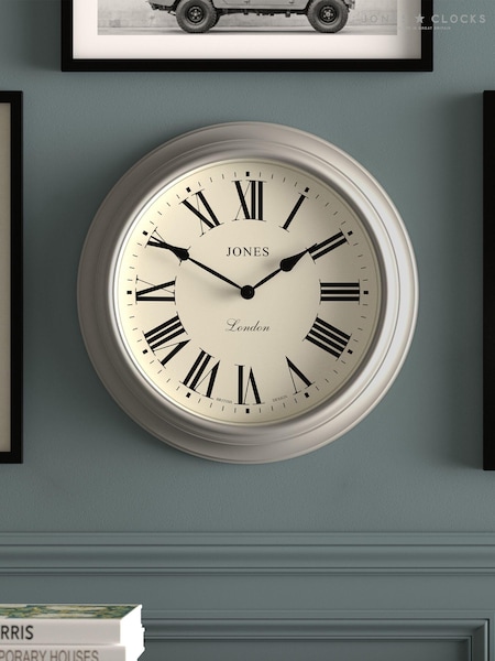 Jones Clocks Grey A Classic Wall Clock (612081) | £50