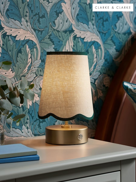 Clarke and Clarke Brass Isla Rechargeable Wireless Touch Lamp (612520) | £50