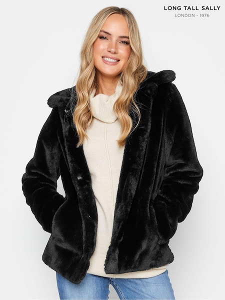 Long Tall Sally Black Faux Fur Coats (612859) | £80