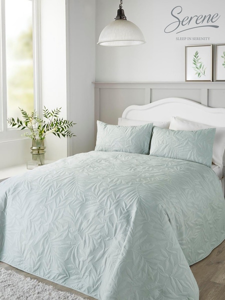 Serene Green Luana Quilted Bedspread (613074) | £40