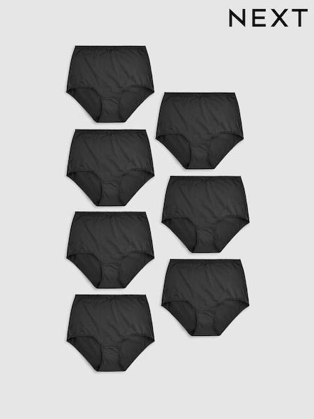 Black Full Brief Microfibre Knickers 7 Pack (613126) | £18