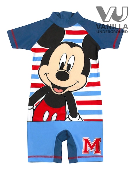 Vanilla Underground Blue Disney Mickey Mouse Licensing Boys Short Sleeve Swimsuit (613519) | £17