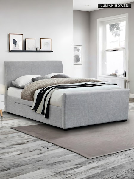 Julian Bowen Grey Capri Fabric Storage Bed (613532) | £505 - £540