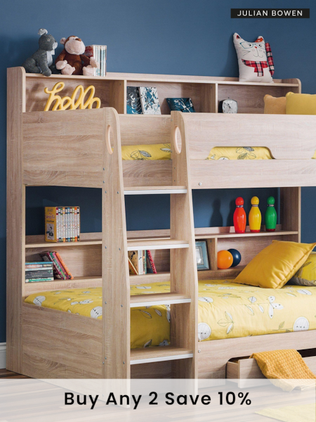 Julian Bowen Oak Kids Storage Bunk Bed (613893) | £590