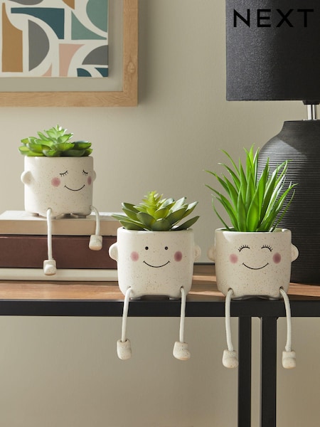 Set of 3 Green Artificial Dangly Succulents (613981) | £30