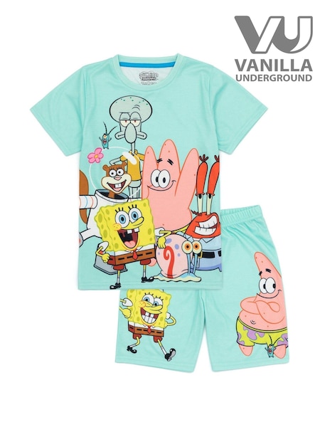 Vanilla Underground Blue Kids SpongeBob SquarePants Short Pyjamas (614263) | £16