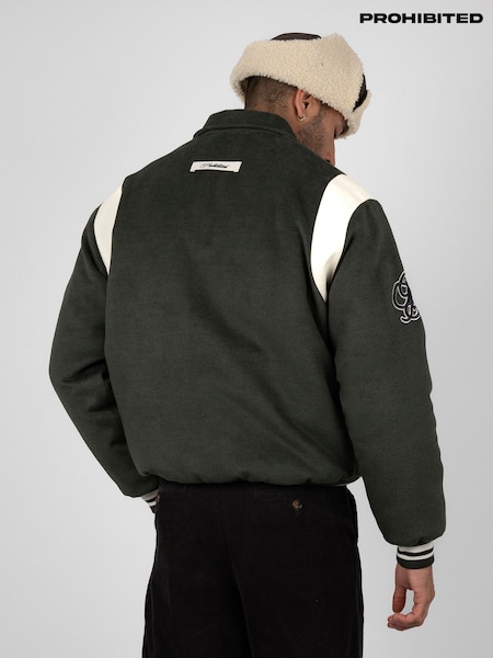 Green - Regular Prohibited Field College Jacket