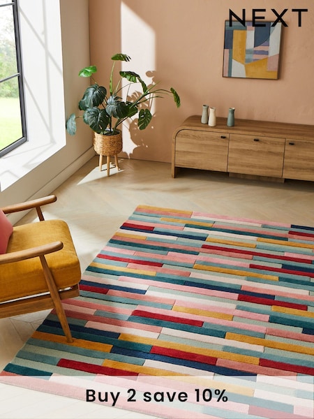 Multi Rio Broken Stripes Rug (614836) | £95 - £265