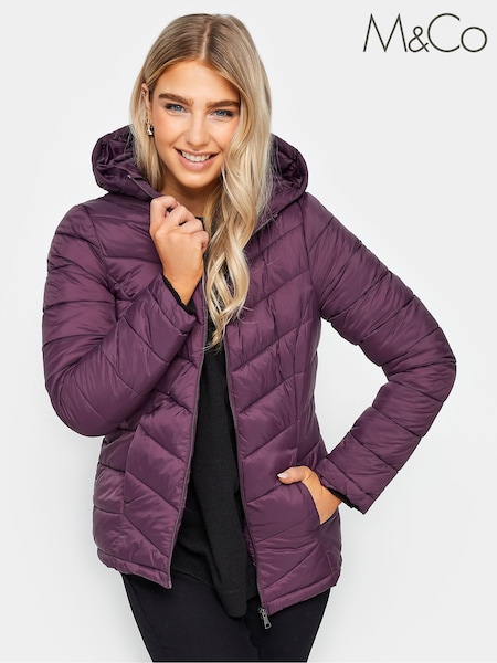 M&Co Purple Short Quilted Padded Jacket (615192) | £50