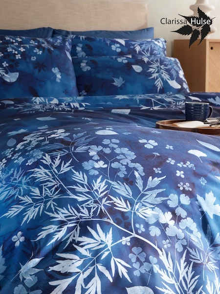 Clarissa Hulse Blue Cyanotype 100% Cotton Duvet Cover and Pillowcase Set (615598) | £65 - £120