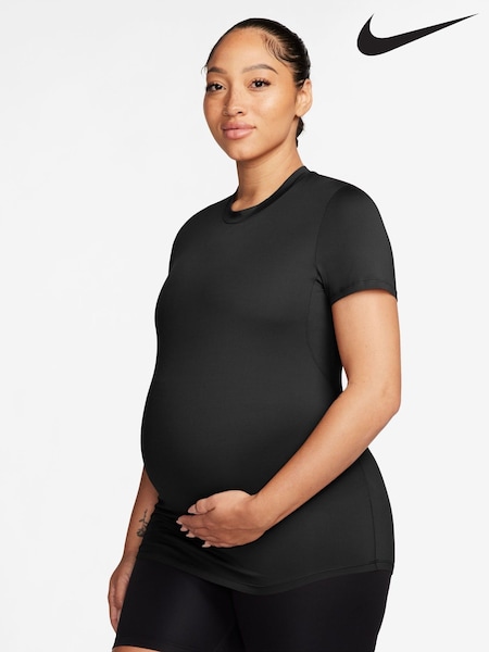 Nike Black Maternity One Short Sleeve Top (616797) | £40
