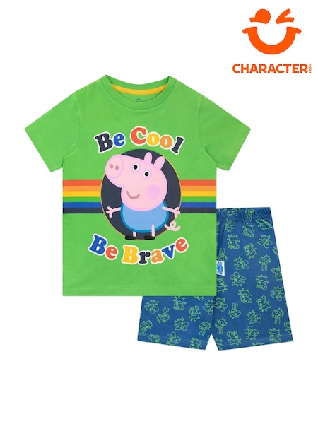 Character Green Boys George Pig Short 100% Cotton Pyjamas (617155) | £14
