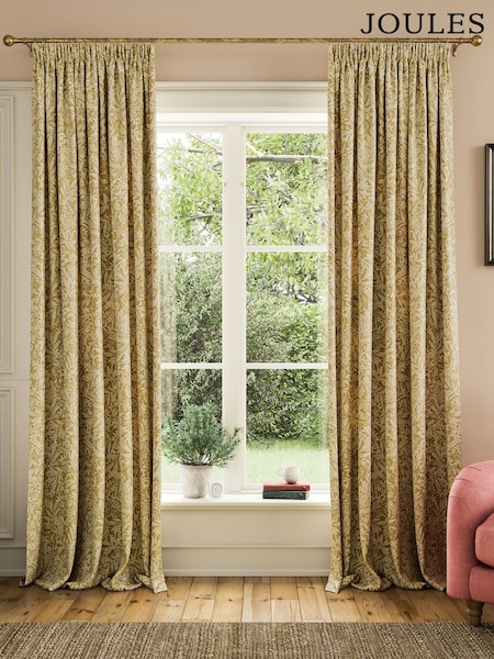Joules Twilight Ditsy Lined Pencil Pleat Curtains