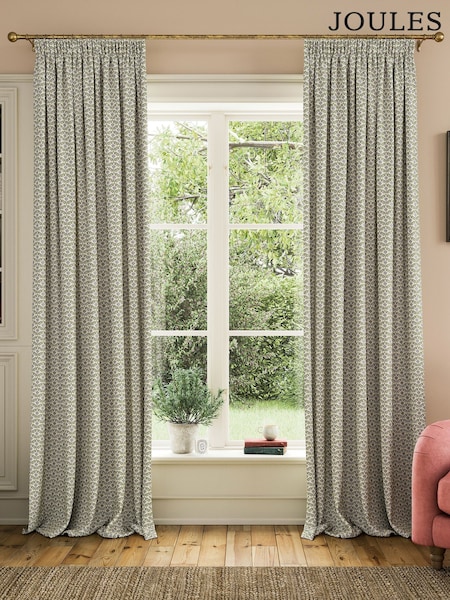 Joules Floral Foulard Lined Pencil Pleat Curtains