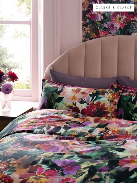 Clarke & Clarke Multi Tahiti 200 Thread Count Duvet Cover and Pillowcase Set (617609) | £40 - £75
