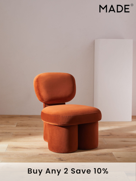 MADE.COM Cinnamon Velvet Thea Accent Chair in Corduroy (617700) | £299