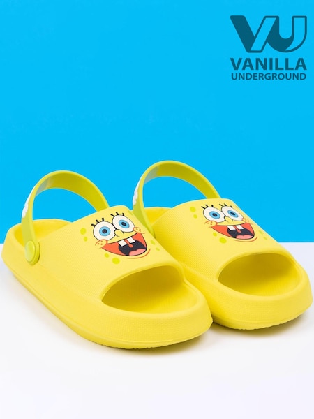 Vanilla Underground Yellow Kids SpongeBob Character Sandals (619266) | £18