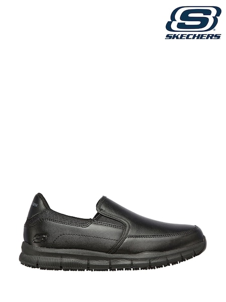 Skechers Black Nampa Annod Slip Resistant Womens Trainers (620165) | £59