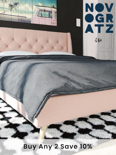 Novogratz Pink Her Majesty Linen Bed (621343) | £505