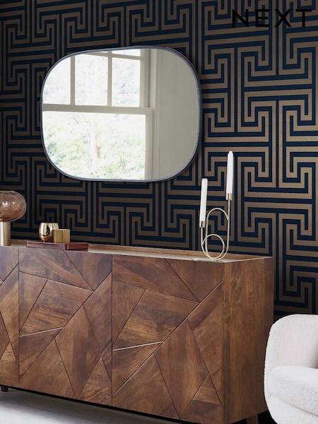 Chic Geometric Fretwork 10m Wallpaper