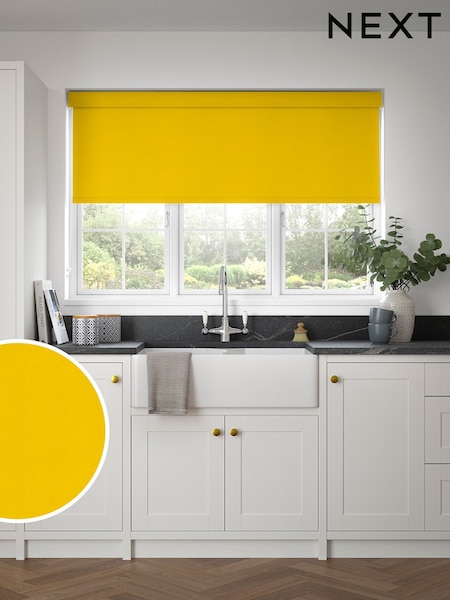 Luna Yellow Solstice Made to Measure Blackout Roller Blind (622396) | £66