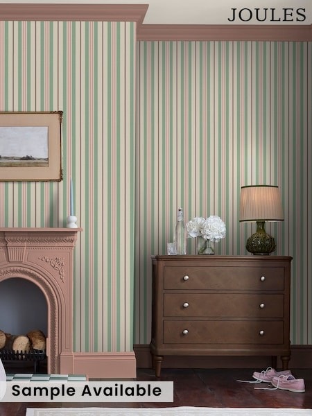 Joules Grove Stripe Wallpaper 10m
