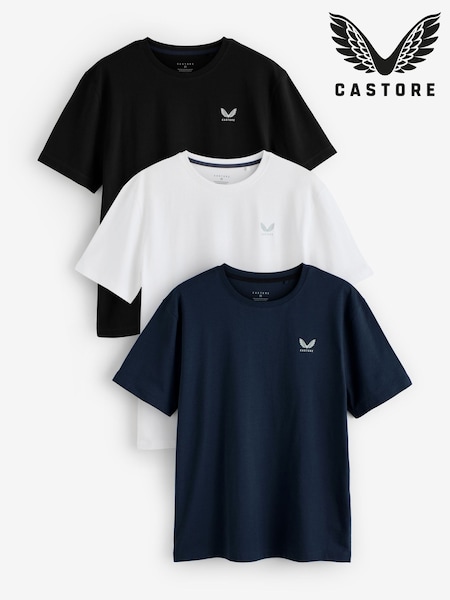 Black White Navy - Regular Castore T-shirts 3 Pack