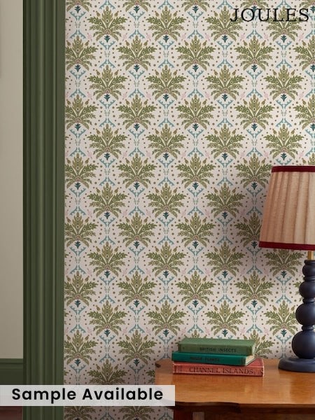 Joules Palm Geo Print Wallpaper 10m