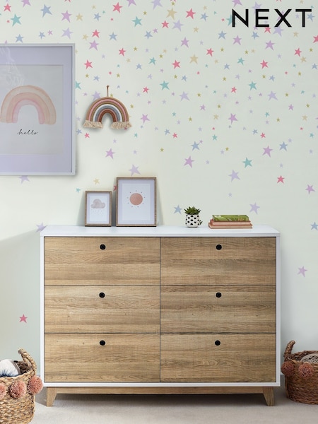 Pastel Falling Stars 3m Mural