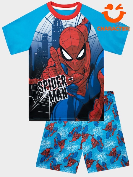 Character Blue Spiderman Short Pyjamas (623238) | £17