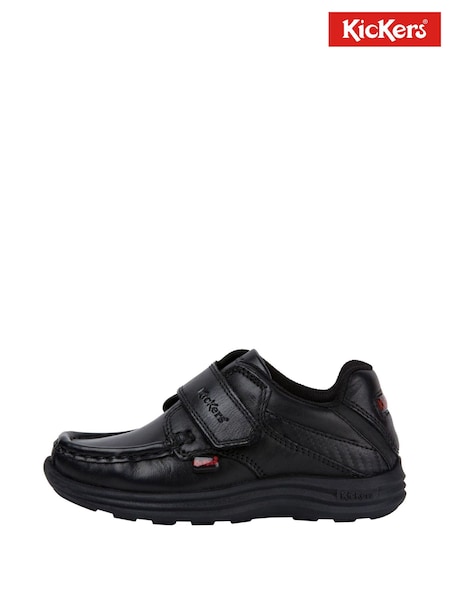 Kickers Black Infants Reasan Strap Leather Shoes (624816) | £50