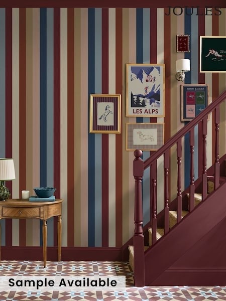 Joules Heritage Stripe 10m Wallpaper