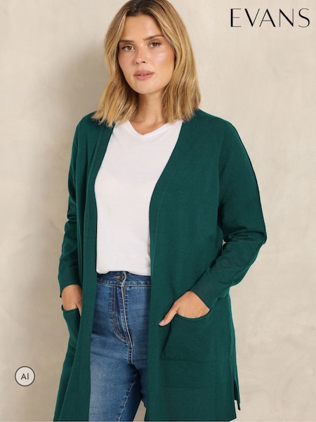 Blue - Evans Premium Longline Cardigan