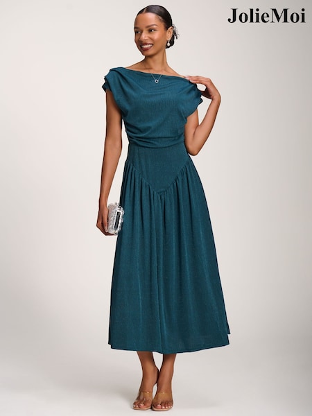 Dark Teal - Jolie Moi Cowl Neckline Midaxi Dress