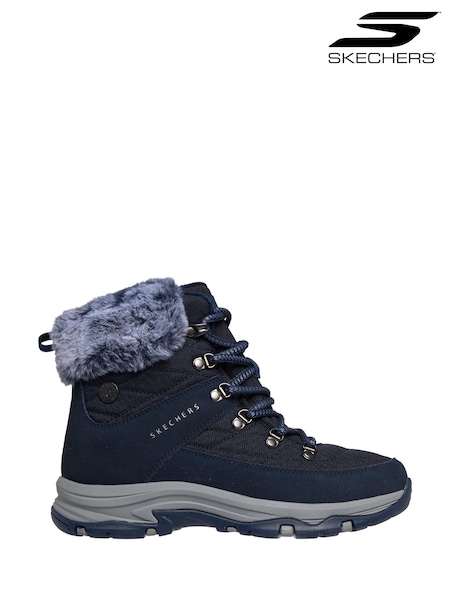 Blue - Skechers Trego Stormie Frost Ankle Boots