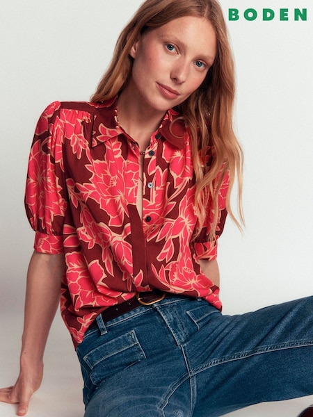 Pink - Boden Penelope Viscose Top