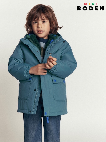 Blue - Boden 4-in-1 Waterproof Coat
