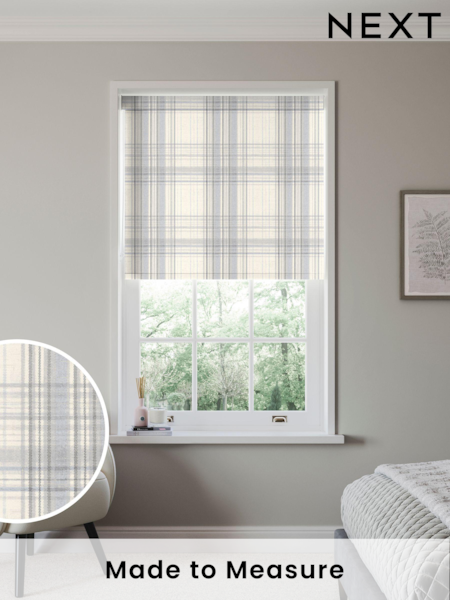 Silver Grey Athena Made to Measure Blackout Roller Blind (628782) | £63
