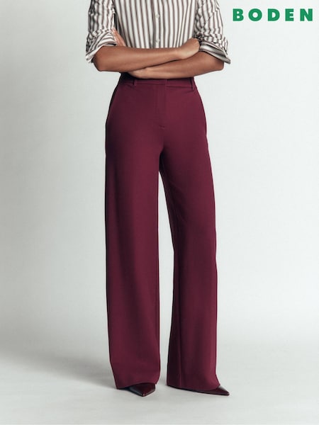 Purple - Boden Belgravia Ponte Trousers