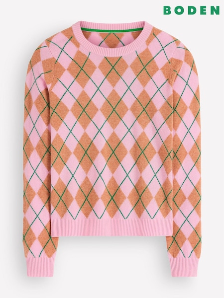 Pink - Boden Elsie Cashmere Crew Jumper