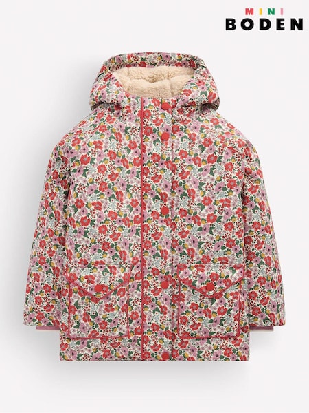 Cream - Boden Sherpa Lined Anorak