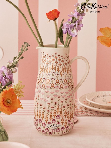 Cath Kidston Cream Painted Table Pitcher Vase Jug 1.7L (629946) | £28