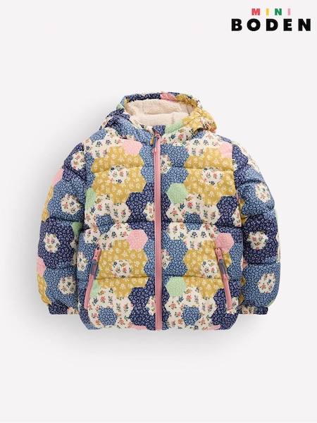 Blue - Boden Fun Padded Coat