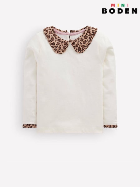 Cream - Boden Collared Breton Jersey Top