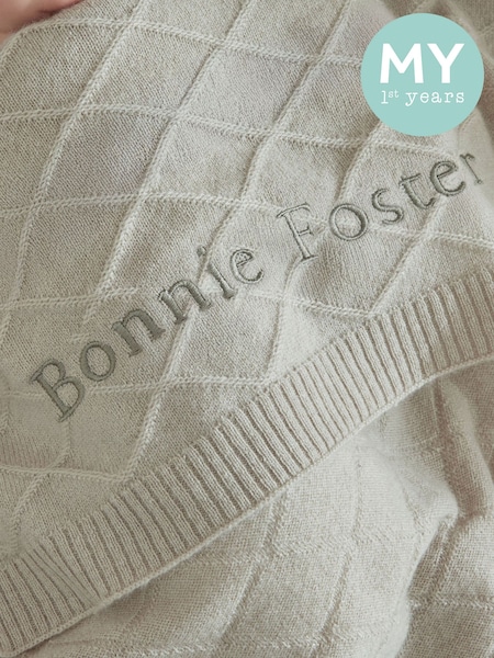 Nude - Personalised Oatmeal Cashmere Blanket