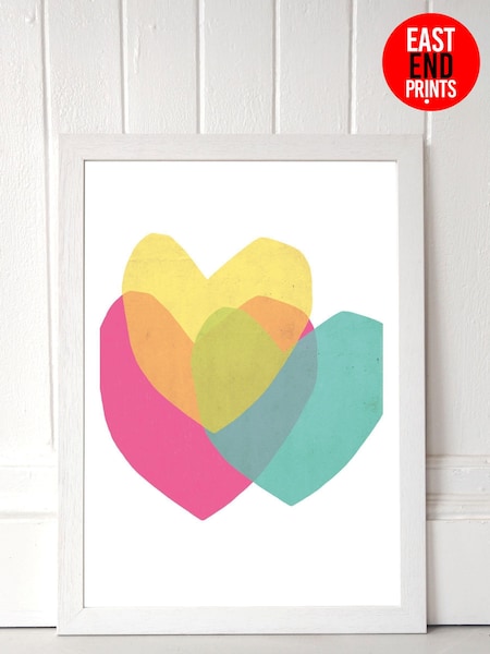 White Bright Hearts by Seventy Tree White Framed Print (630777) | £50 - £130