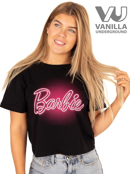 Vanilla Underground Black Barbie Cropped 100% Cotton T-Shirt (631128) | £18